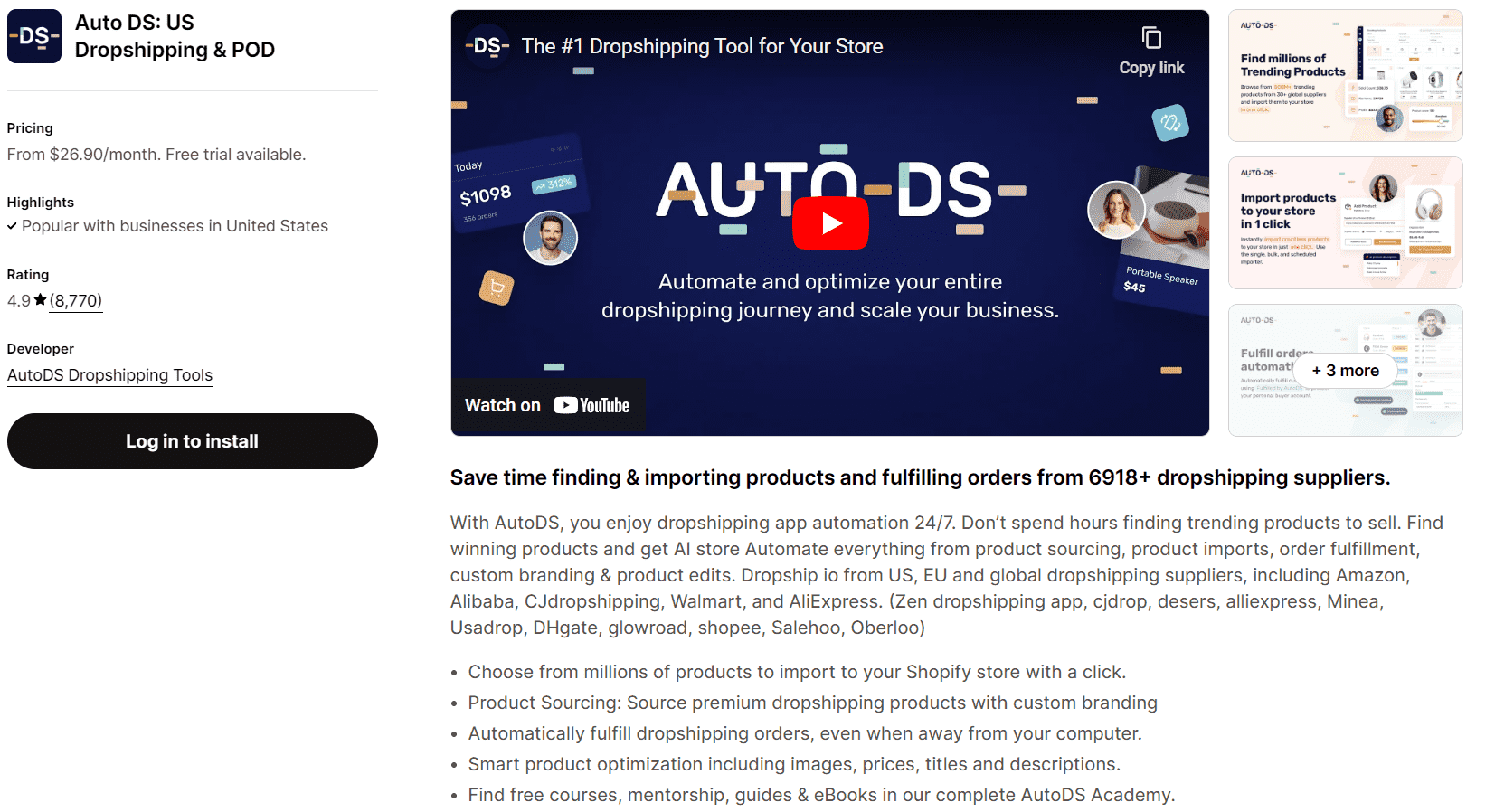 AutoDS Shopify Dropshipping Apps