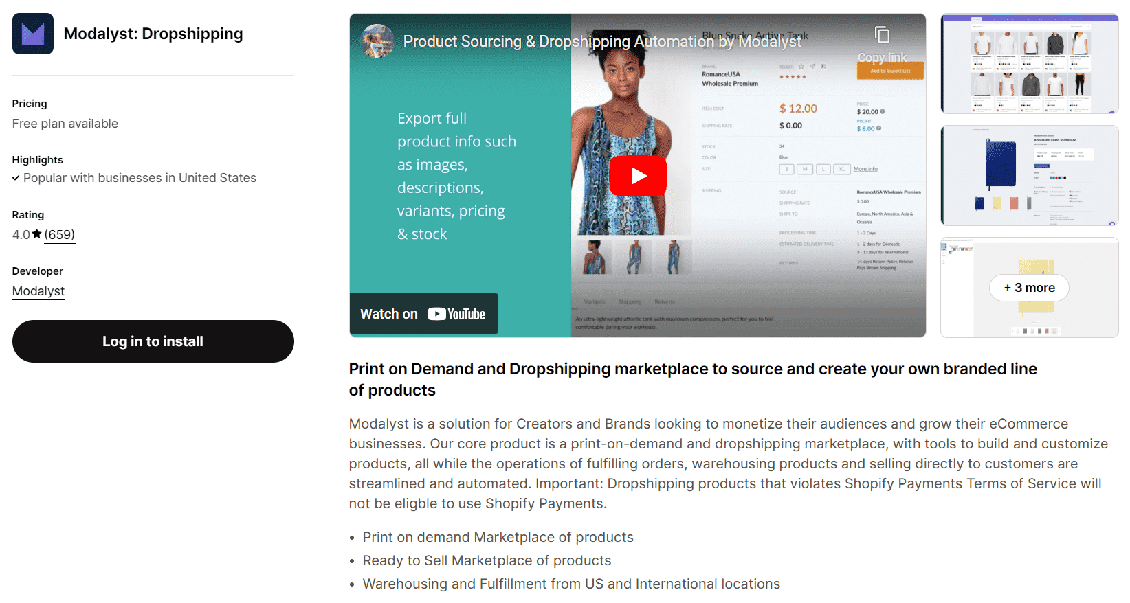 Modalyst Shopify Dropshipping Apps