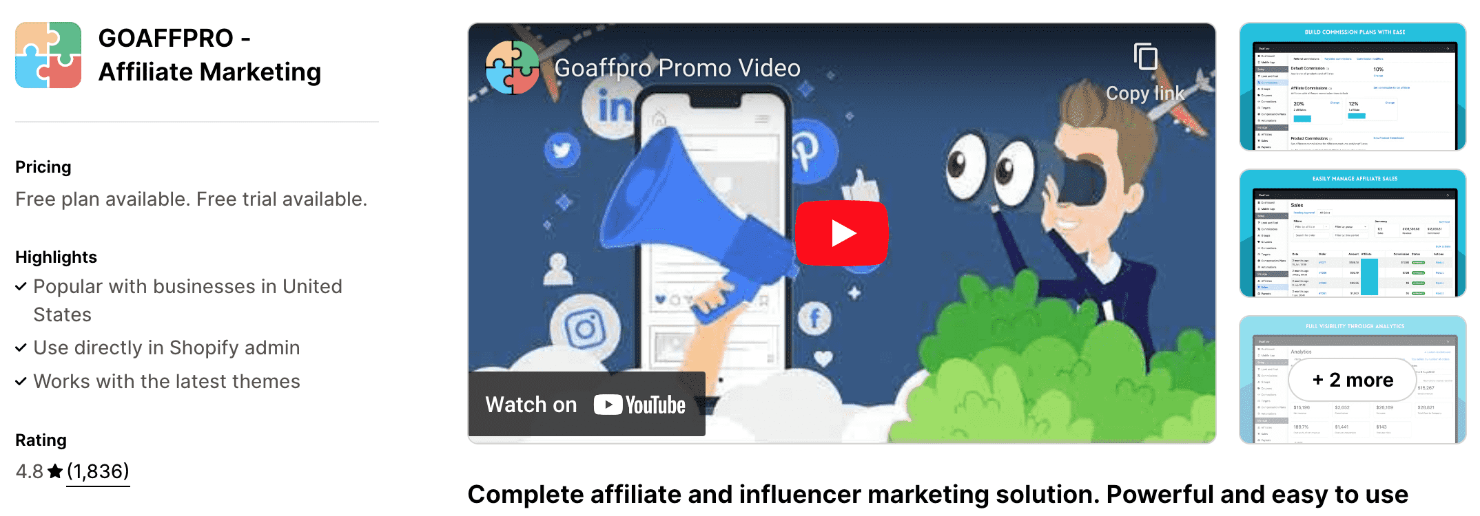 GOAFFPRO Shopify Affiliate Marketing App