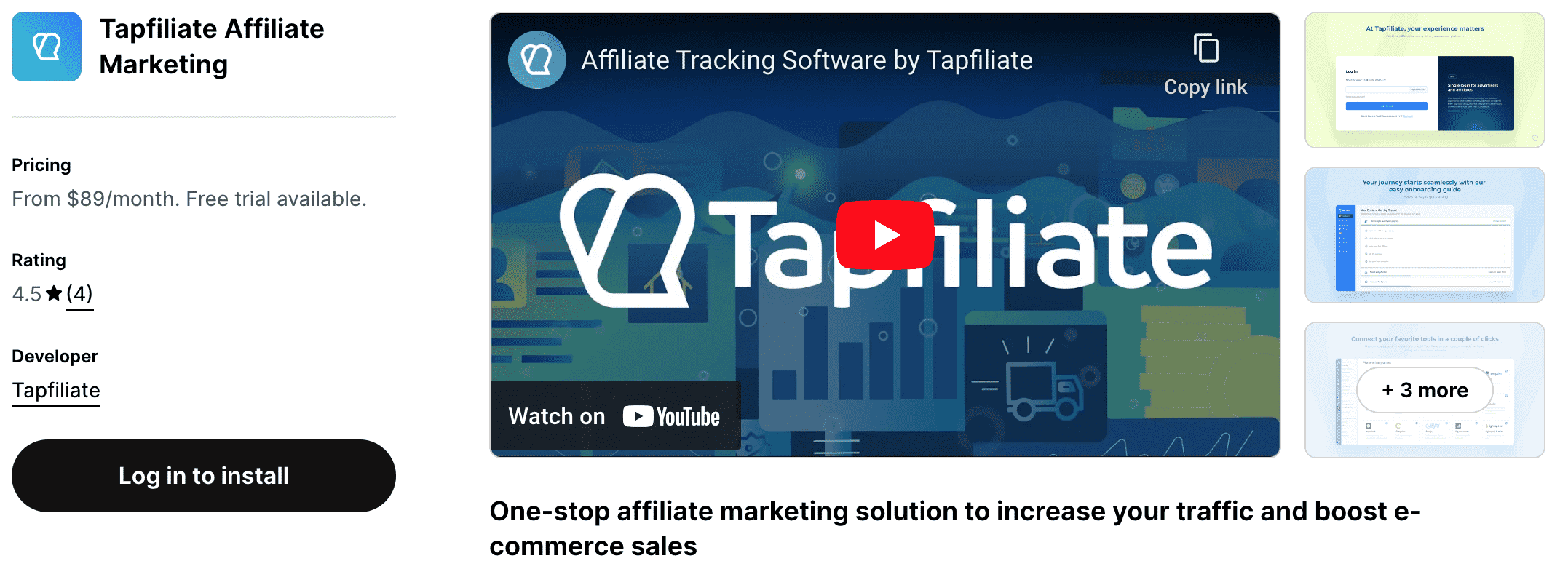 Tapfiliate Shopify Affiliate Marketing App
