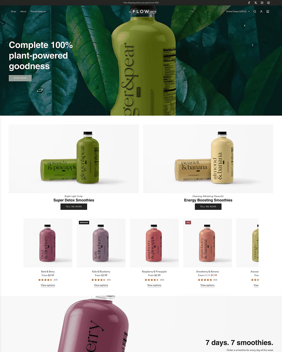 premium Shopify themes - Flow