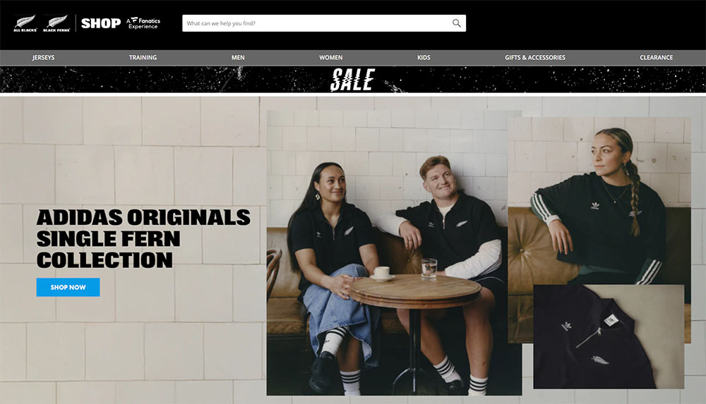 Best WooCommerce Websites: All Blacks Shop