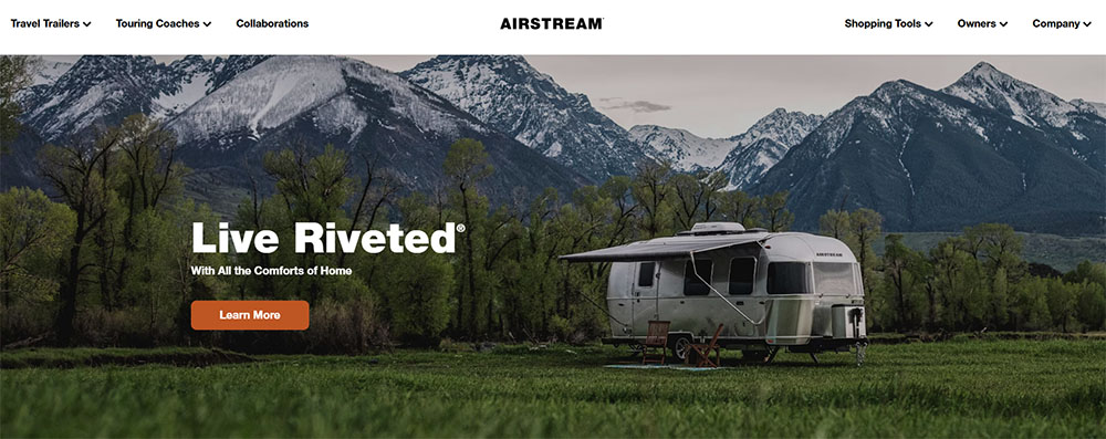 Best WooCommerce Websites: Airstream