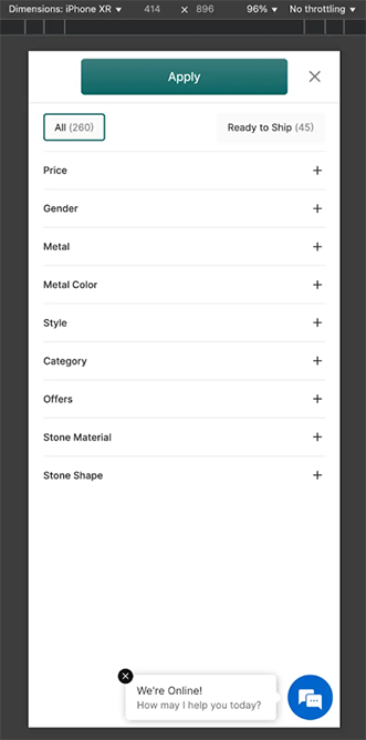 Amasty Improved Layered Navigation -- Mobile-optimized filtering (collapsed) Amasty Improved Layered Navigation -- Mobile-optimized filtering