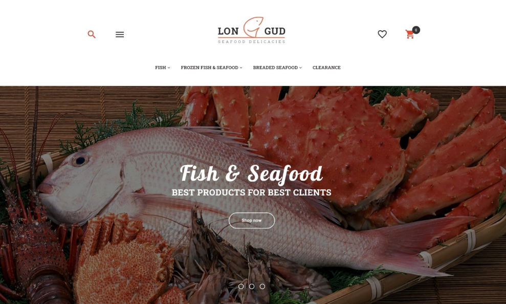 Beautiful Seafood Restaurant Magento Template