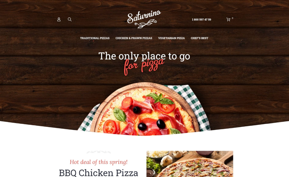 Stylish Unusual Restaurant Magento Template