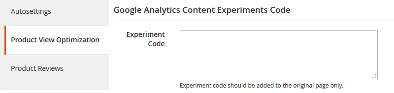 Magento 2 SEO Google Analytics experiment code