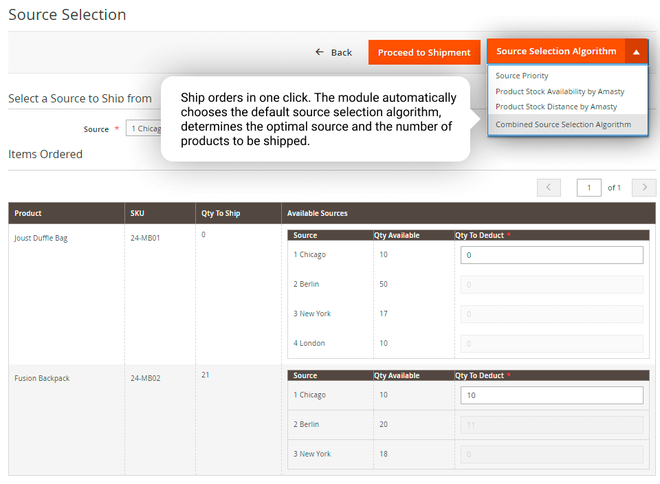 Magento 2 MSI User Guide - Shipment