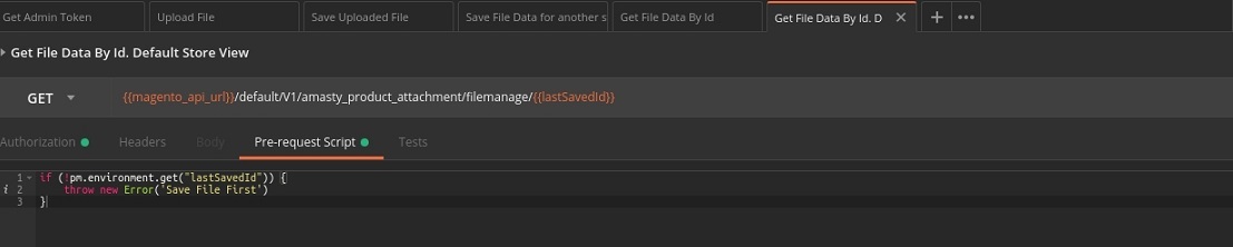 pre-request script comes in handy as well id in magento