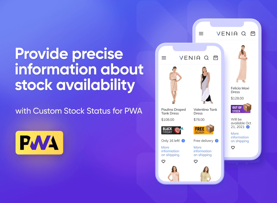 make sure your customers will be properly informed about the stock statures on any device
