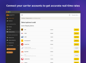 connect your carrier accounts to get real-time rates