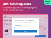 display the exit popup on the shopping cart