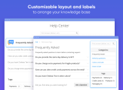 Customizable layout and labels of FAQ section