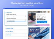 tailor lazy loading process on specific pages