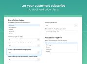 let your customers subscribe to stock and price alerts