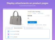 show attachments on product pages