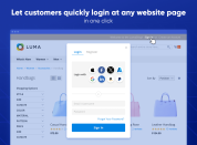 let users quickly login at any website page in one click