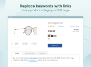 replace the keywords with links to any product, category, or cms page