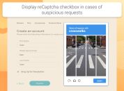 show recaptcha test in cases of suspicious requests