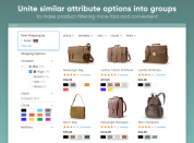 combine similar options of any attribute