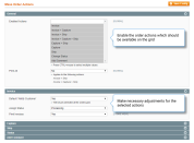 configure order actions