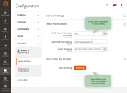 enable email notifications and force cron job