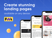 easily create responsive landings with catchy visuals