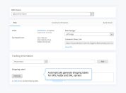 generate shipping labels in the admin panel