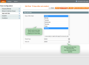 restrictions for particular days and time intervals