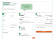 see the example of one step checkout page with a three column layout