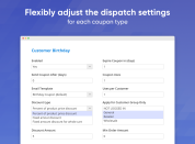 fine-tune the dispatch options for each coupon type