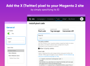 Integrate the X (Twitter) Pixel into your Magento 2 store by just entering its ID