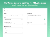 Configure general settings for XML sitemaps