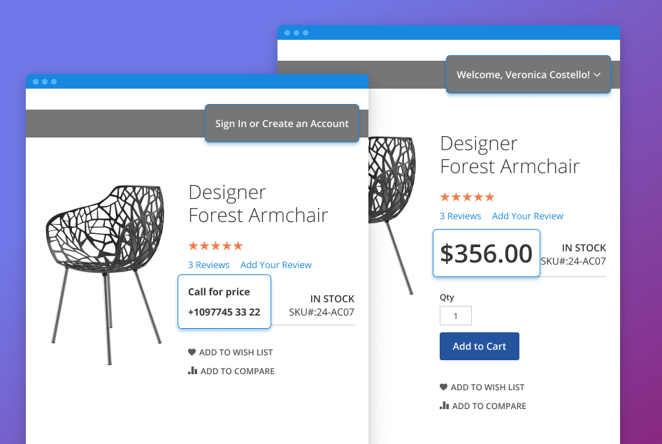 customer group catalog m2 module
