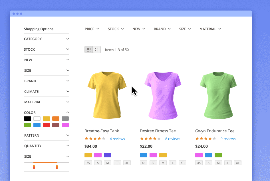magento 2 ajax layered navigation