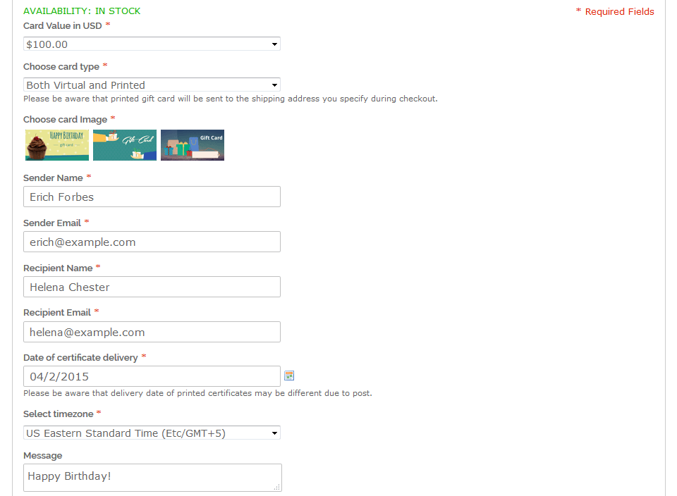 magento 2 gift card category