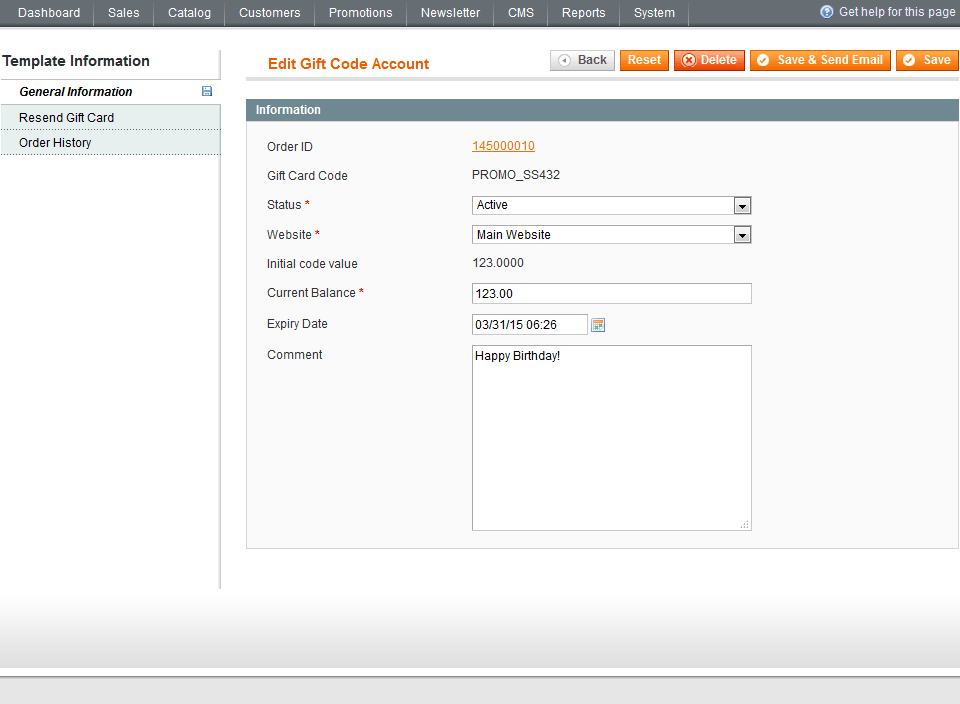 magento 2 gift card delivery time