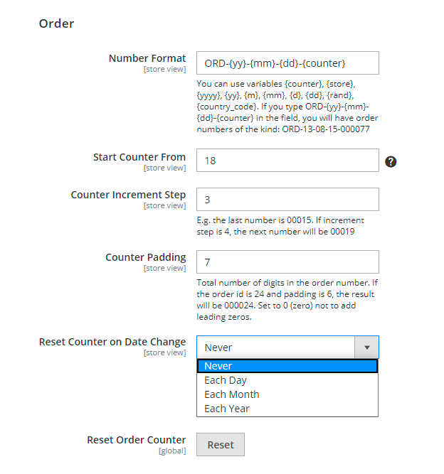 magento 2 add prefix to order number
