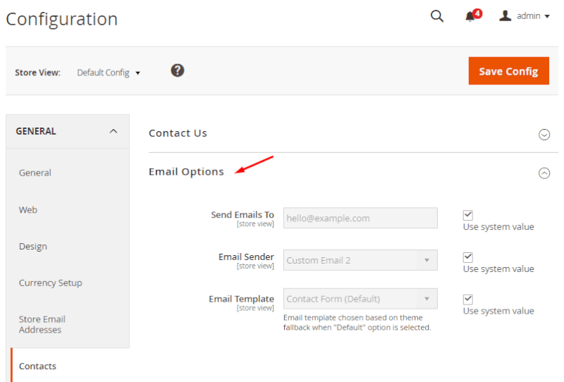 email-options-magento