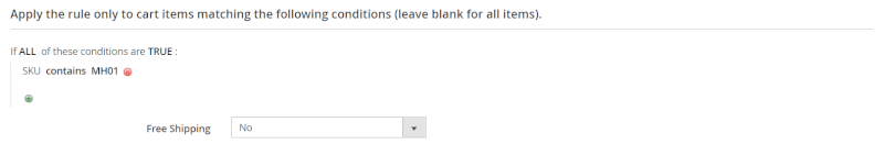 cart price rule buy x get y condition